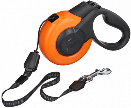 Купить fida mars рулетка для собак трос оранжево-черная