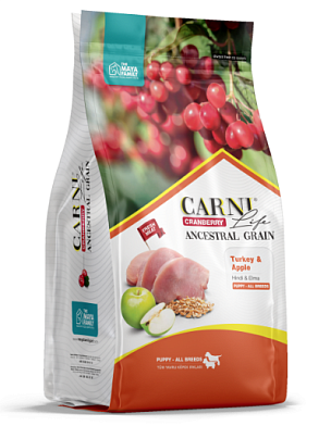 Carni Life Сухой корм для щенков, с Индейкой, Яблоком и Клюквой