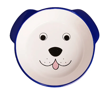 Mr.Kranch Мордочка собаки миска керамическая для собак, синяя