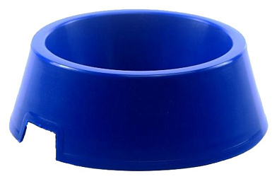 Зооник 1 миска пластиковая для собак и кошек, синяя