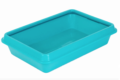 Yami-Yami туалет-лоток для кошек с рамкой, бирюзовый