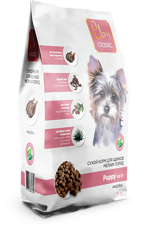 Купить clan classic puppy-30/17 сухой корм для щенков мелких пород с индейкой