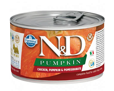Farmina N&D Pumpkin Dog Mini консервы для мелких собак всех пород с тыквой, курицей и гранатом