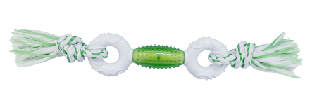 Купить canineclean игрушка для собак Регби и 2 кольца нейлон/синтетическая резина с ароматом мяты, зеленый