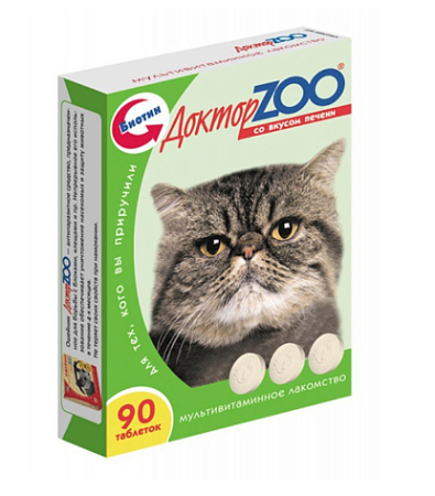 Купить ДОКТОР zoo Мультивитаминное лакомство для кошек (с печенью)