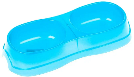 Купить homecat atlantis миска двойная голубой перламутр