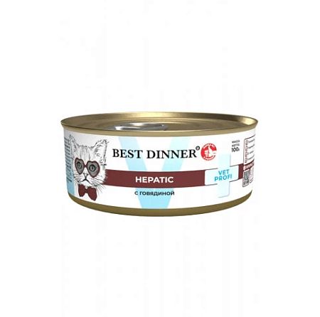 Купить best dinner vet profi hepatic консервы для кошек с говядиной