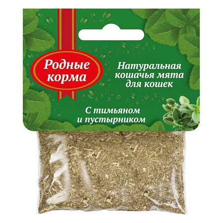 Купить Родные корма лакомства для котят и кошек кошачья мята с тимьяном и пустырником
