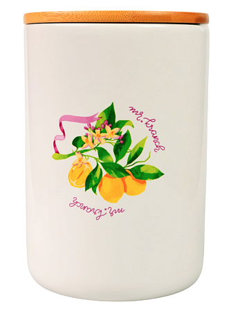 Купить mr.kranch Лимоны из Прованса бокс керамический для хранения корма для собак и кошек, белый