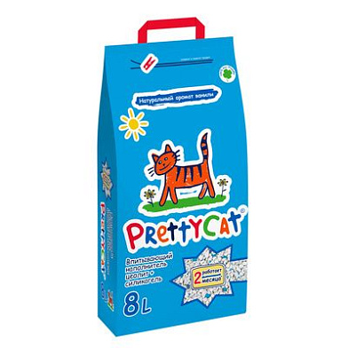 Pretty Cat впитывающий наполнитель для кошек с ароматом ванили