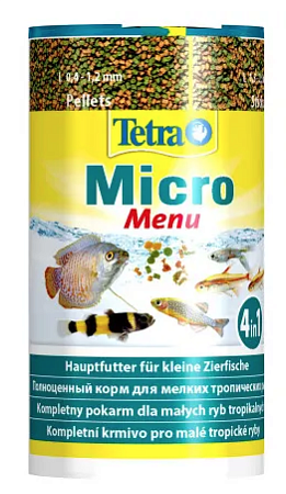 Купить tetra micro menu корм для всех видов мелких рыб