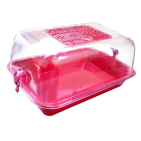 Купить zooexpress террариум с пластиковой дверкой прозрачный средний