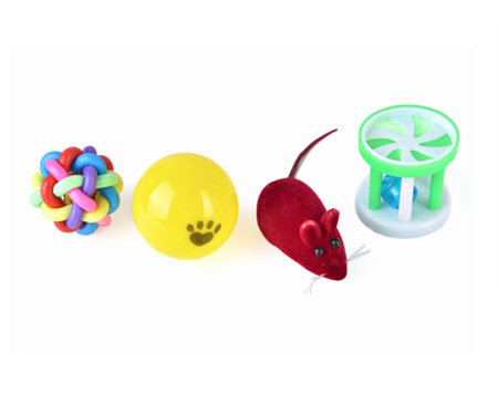 Купить wogy Набор игрушек для кошек: мышка , мячики и барабанчик