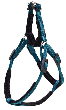 Купить zooexpress fresh line шлейка быстросъемная с сеткой для собак, морская волна
