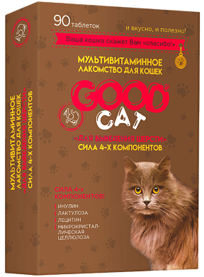GOOD CAT Сила 4-х компонентов Мультивитаминное лакомство для выведения шерсти у кошек 