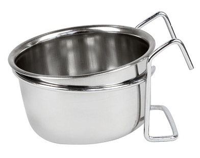 Уют Миска металлическая на крючках для кошек и собак