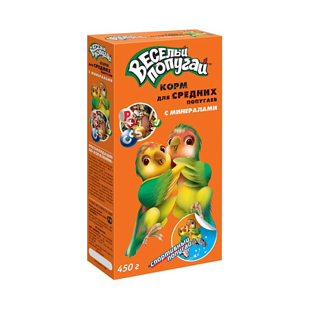 Купить ЗООМИР Веселый попугай сухой корм для средних попугаев с минералами