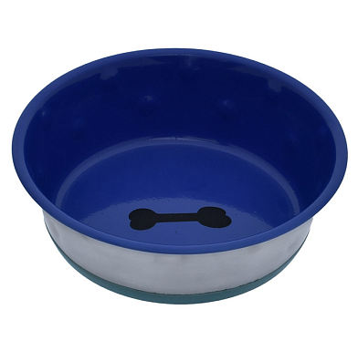 Tappi Хади миска металлическая нескользящая для собак и кошек, синяя