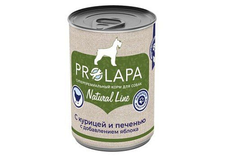 Купить prolapa natural line консервы для собак с курицей, печенью и яблоками 