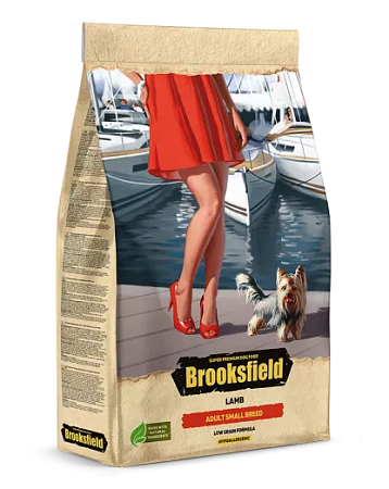 Купить brooksfield low grain adult dog small breed сухой корм для взрослых собак мелких пород с ягненком и рисом