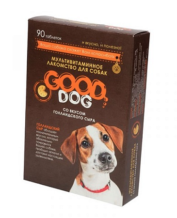 Купить good dog мультивитаминное лакомство для собак со вкусом голландского сыра