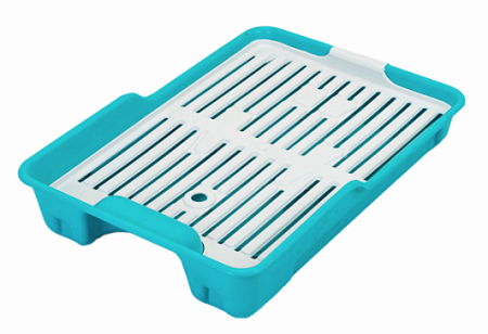 Купить yami-yami туалет-лоток для кошек с крупной сеткой, бирюзовый