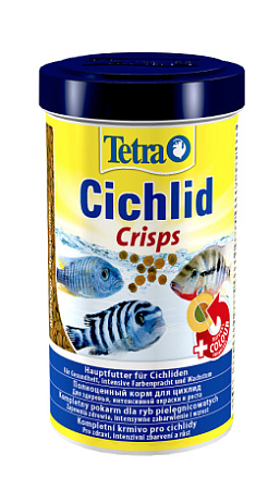 Купить tetra cichlid crisps Основной корм для цихлид и крупных рыб, чипсы