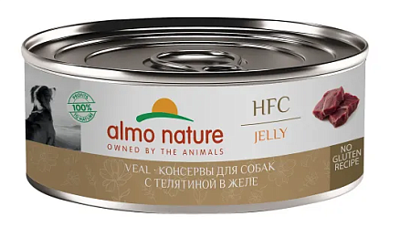 Купить almo nature Консервы для собак и щенков с телятиной в желе (hfc, jelly, veal)