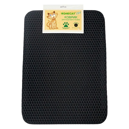 Купить homecat eva  коврик для кошачьего туалета двойной прямоугольный черный