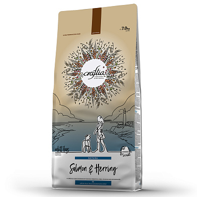 CRAFTIA NATURA сухой корм для взрослых собак миниатюрных и мелких пород с лососем и сельдью