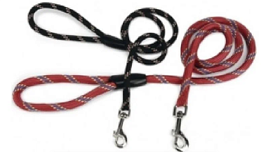 Beeztees Поводок для собак нейлоновый черный двойной