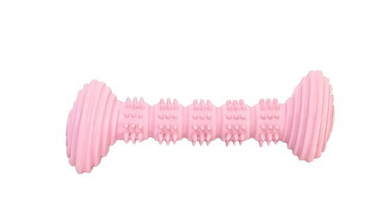 HOMEPET Dental игрушка для собак гантель с шипами розовая