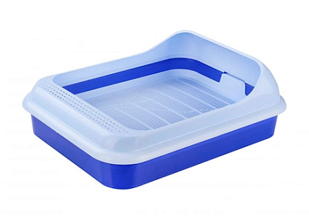 Купить alta Лоток для кошек "Верный друг" с бортиком и сеткой, синий