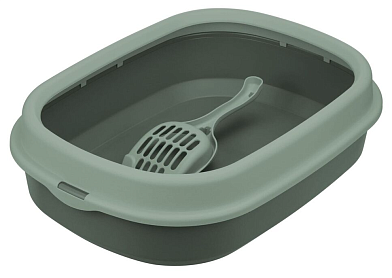 HOMECAT Frost Touch туалет для кошек с низким бортом и совком нефритовый