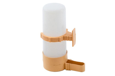 Homepet поилка для птиц пластиковая матовая бежевая