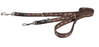Rogz Alpinist поводок-перестежка для собак, шоколадный