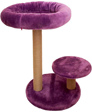 Купить zooexpress комплекс 2 зонтика со съемной лежанкой мех однотонный для кошек, джут