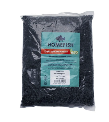 HOMEFISH грунт для аквариума 1,5-2,5 мм черный