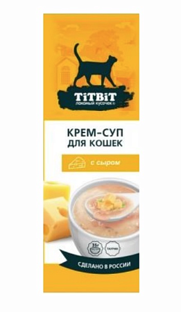 Купить titbit Лакомства для кошек крем-суп с сыром