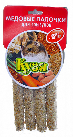 Купить Кузя лакомство палочки для грызунов "орех+овощи"