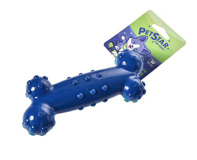 PetStar игрушка для собак КОСТОЧКА ДВОЙНАЯ РЕЗИНОВАЯ термопластичная резина 