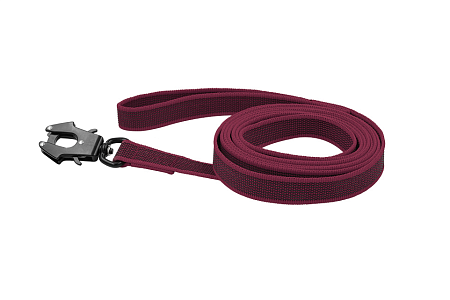 Купить zooexpress let`s walk поводок капроновый с латексом для собак с усиленным карабином, бордовый