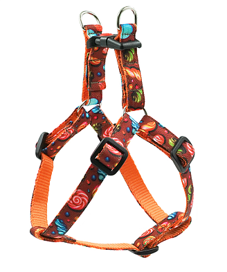 Art Line шлейка для собак капрон c принтом КАРАМЕЛЬ быстросъемная