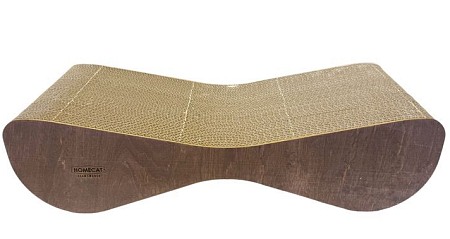 Купить homecat clawsworld когтеточка для кошек из гофрокартона с деревянным ободком цвет бук