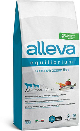 Купить alleva equilibrium sensitive ocean fish adult mini/medium сухой корм для взрослых собак средних и крупных пород с океанической рыбой