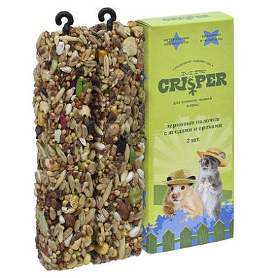 MR.Crisper лакомство для хомяков, мышей и крыс: зерновые палочки с ягодами и орехами