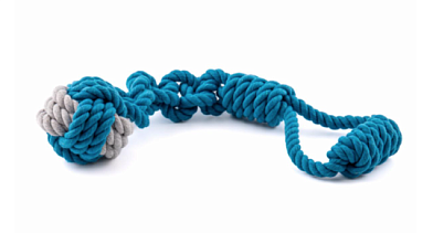 WOGY Игрушка для собак Мяч плетеный с ручкой