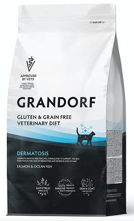 Купить grandorf veterinary diet cat dermatosis полнорационный диетический сухой корм для кошек с заболеваниями кожи