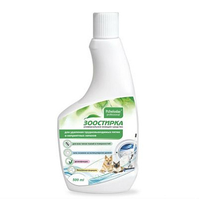 Pchelodar Зоостирка, средство для стирки и чистки загрязнений животного происхождения, 500мл