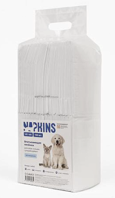 Napkins Clean Expert впитывающие пелёнки для собак и кошек на липучках 45x60 см